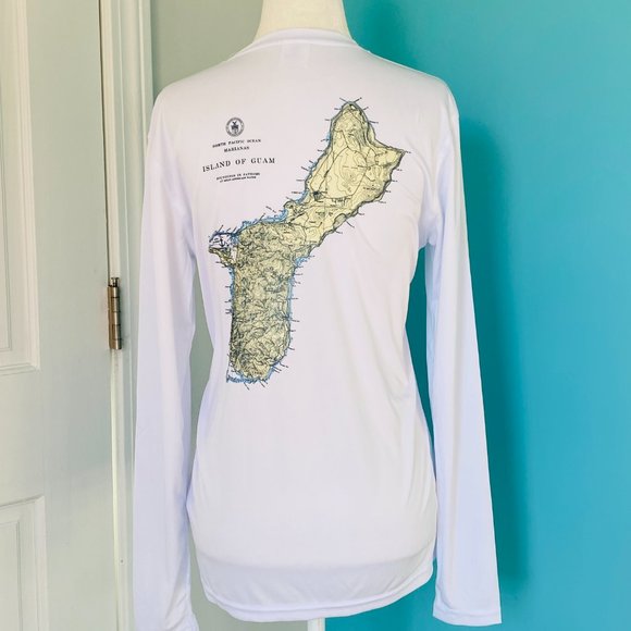 NEW without TAGS long sleeve rash guard with print of Guam - Picture 3 of 9